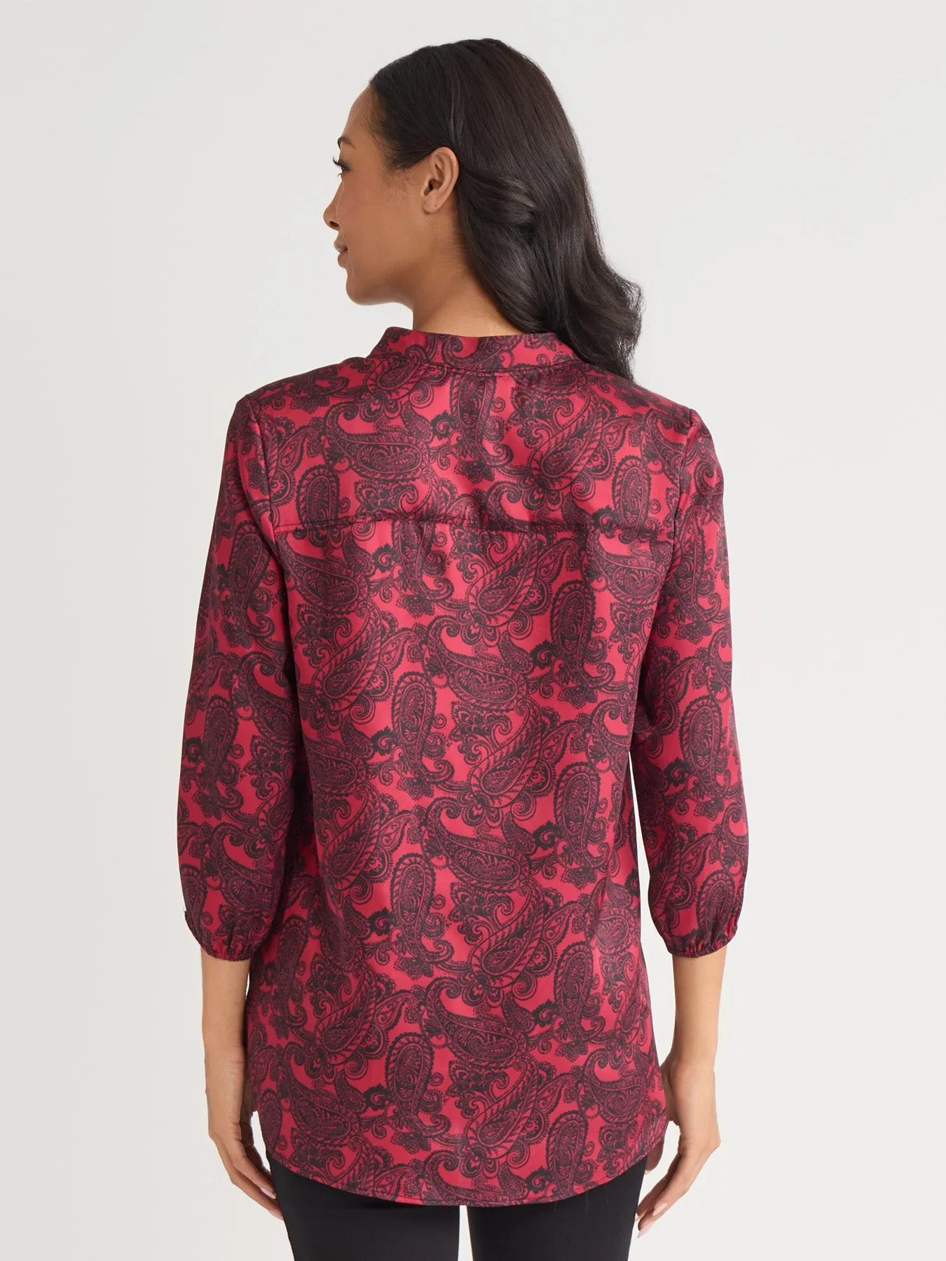 V-Neck Pleated Kelly Blouse sold by Jones New York product image thumbnail 4