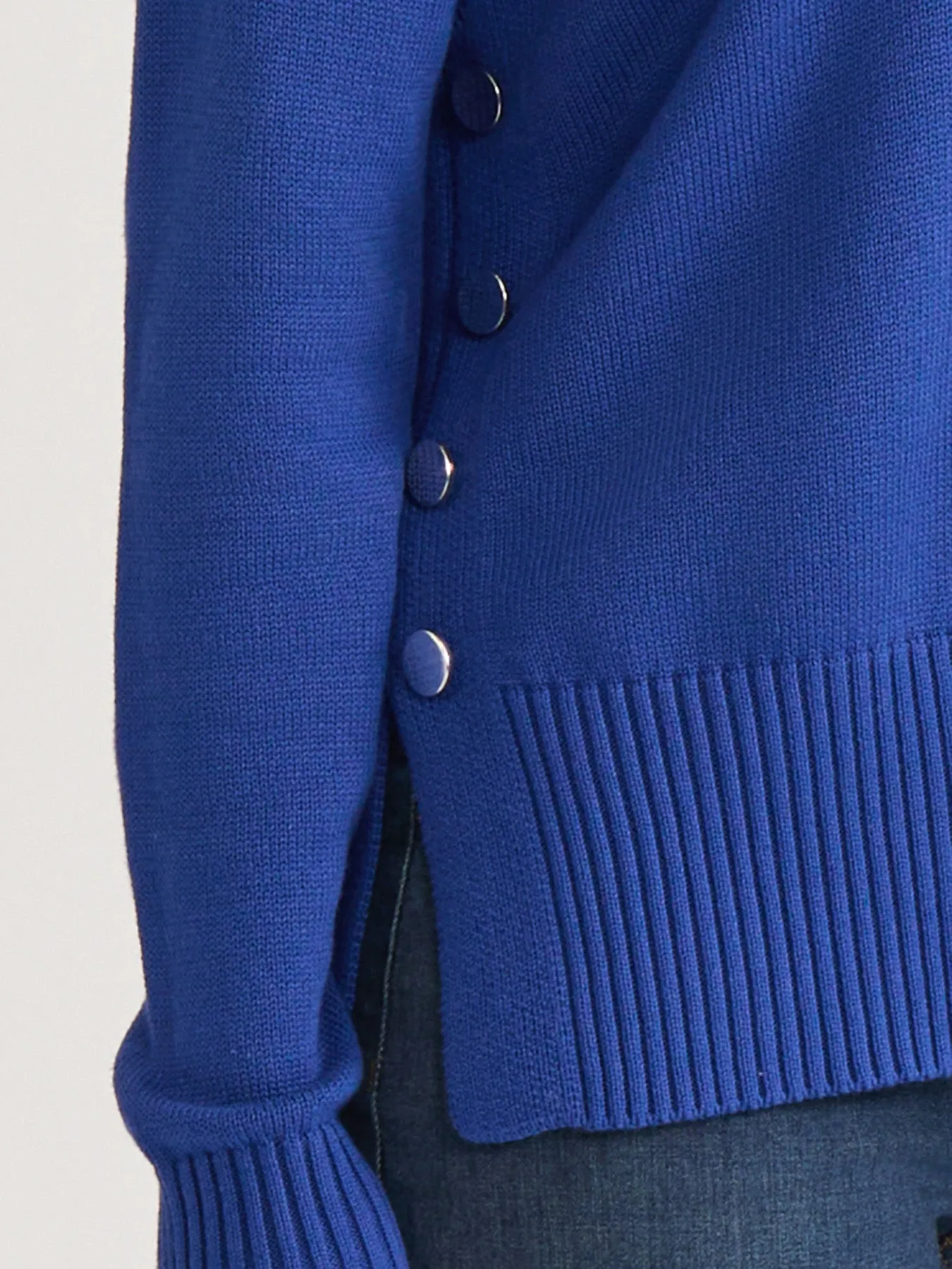 Side Button Sweater Mock Neck Sweater sold by Jones New York product image thumbnail 3