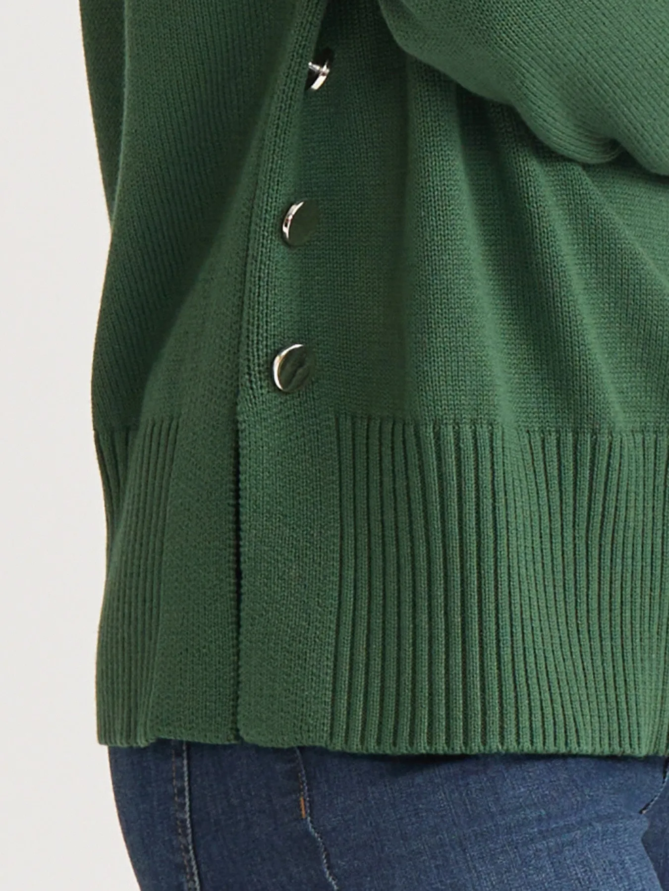 Side Button Sweater Mock Neck Sweater sold by Jones New York product image thumbnail 3