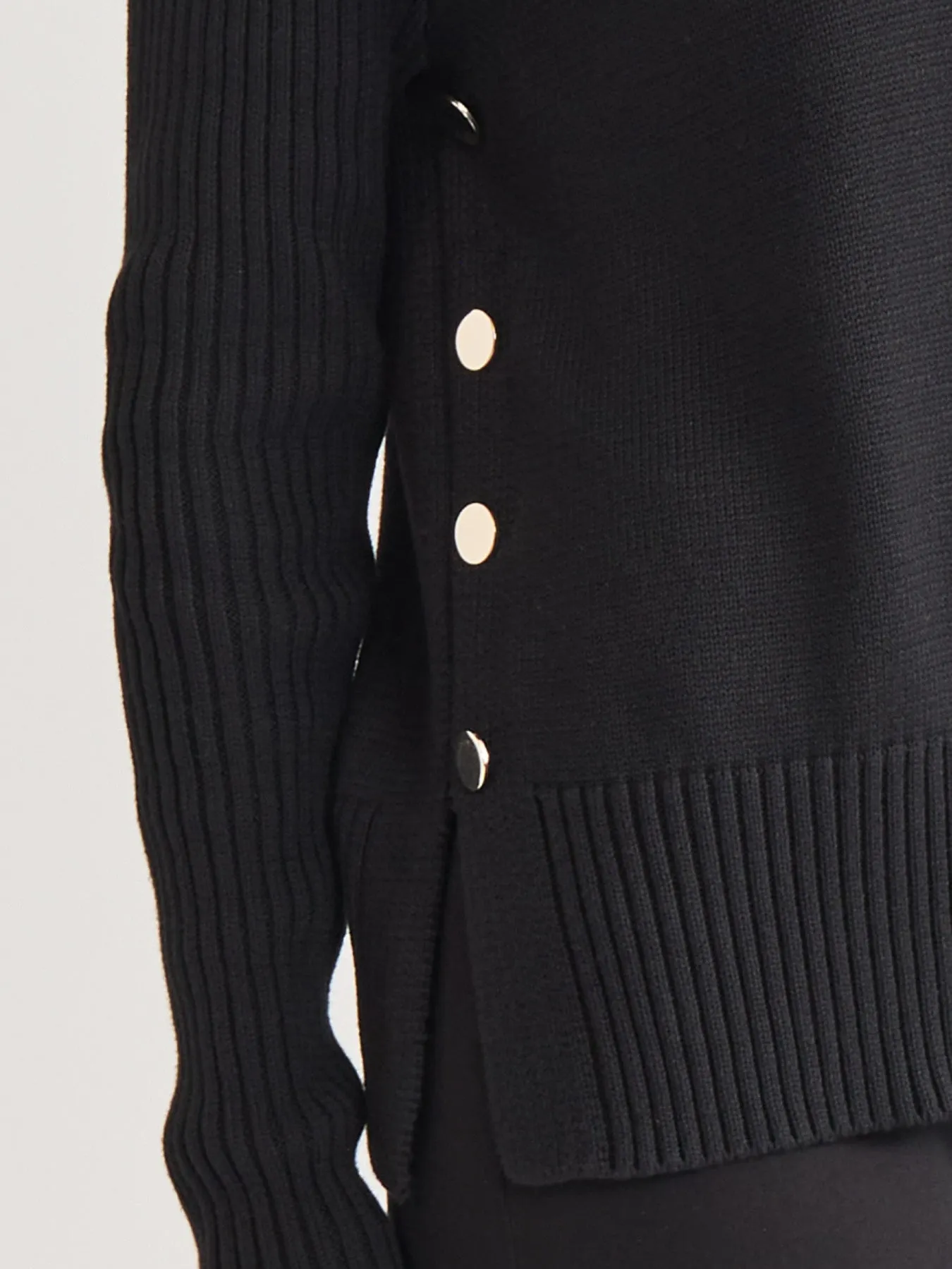 Side Button Sweater Mock Neck Sweater sold by Jones New York product image thumbnail 4