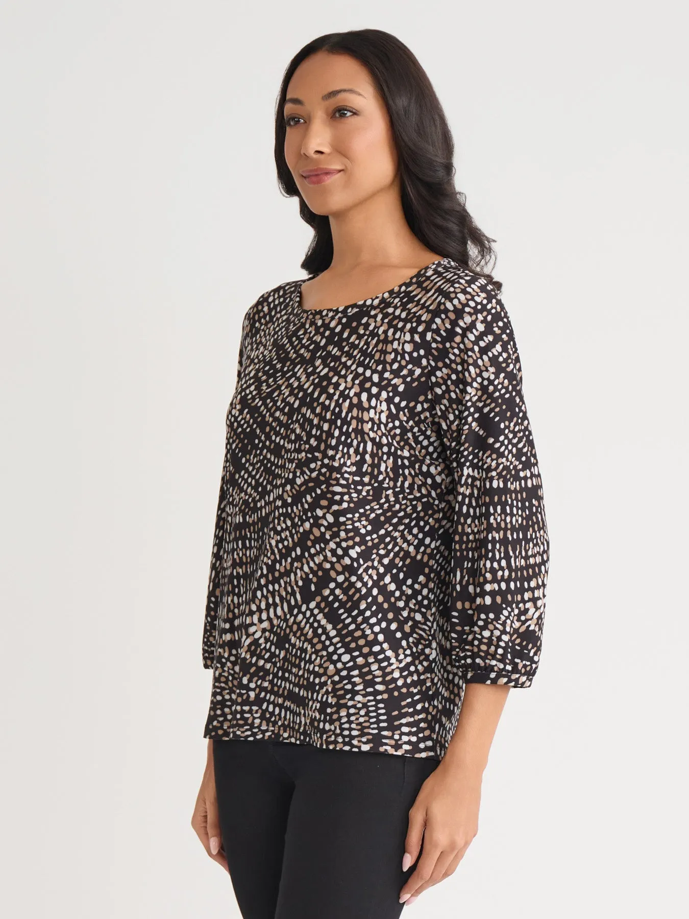 Petite Puff Sleeve Crew Neck Top sold by Jones New York product image thumbnail 2