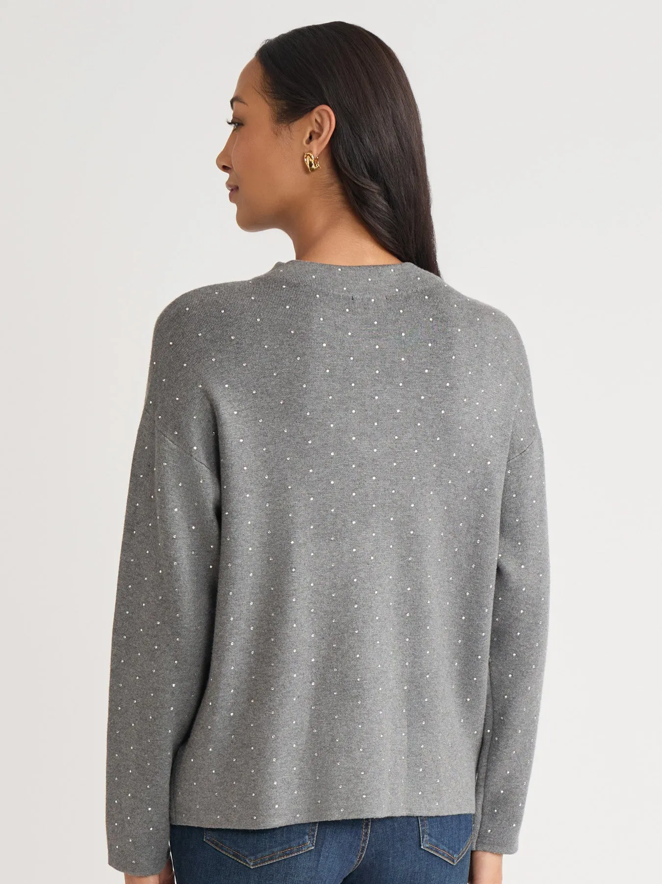 Funnel Neck Studded Accent Sweater sold by Jones New York product image thumbnail 4