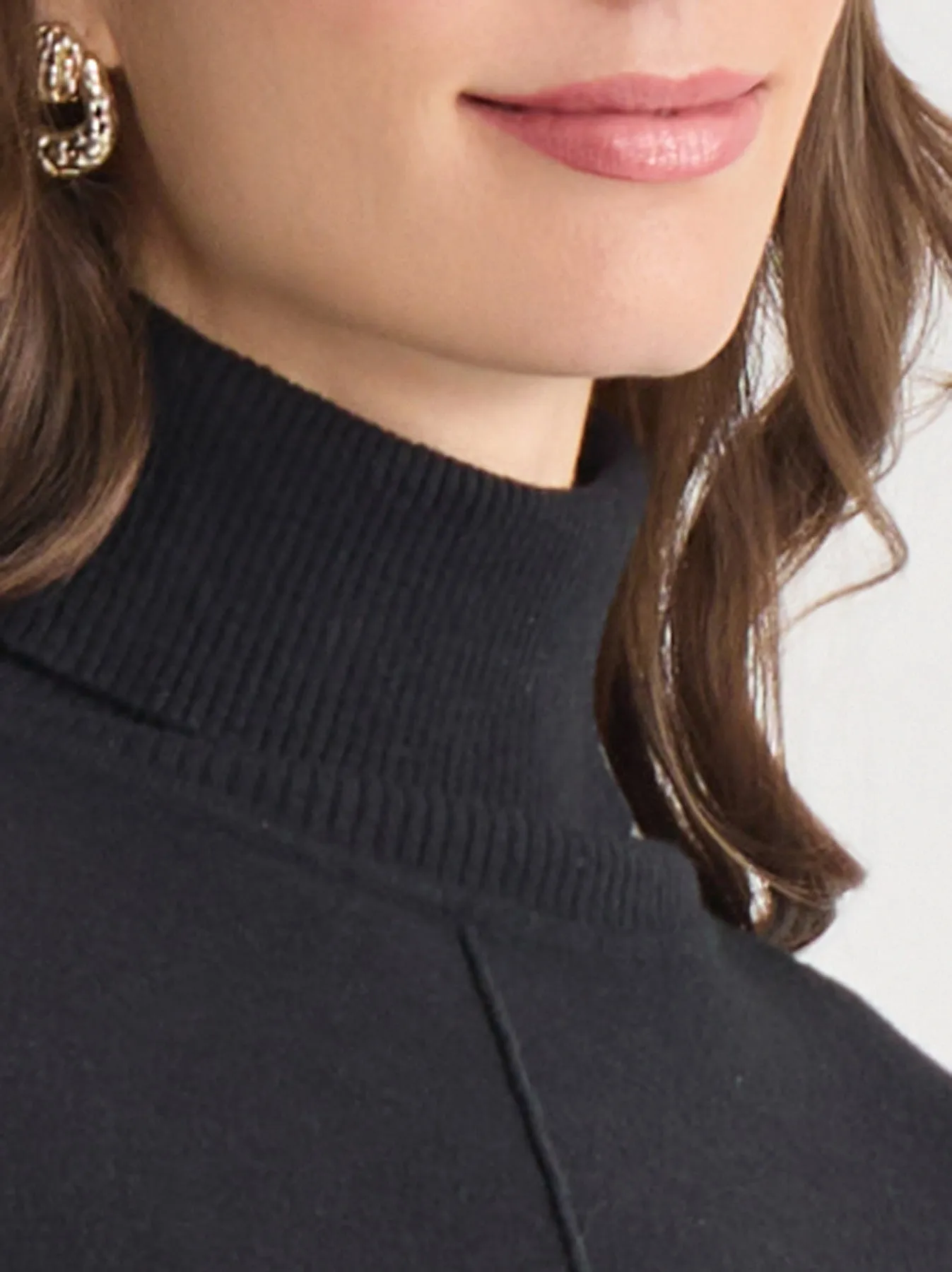 Plus Pin Tuck Mock Neck Tunic sold by Jones New York product image thumbnail 3