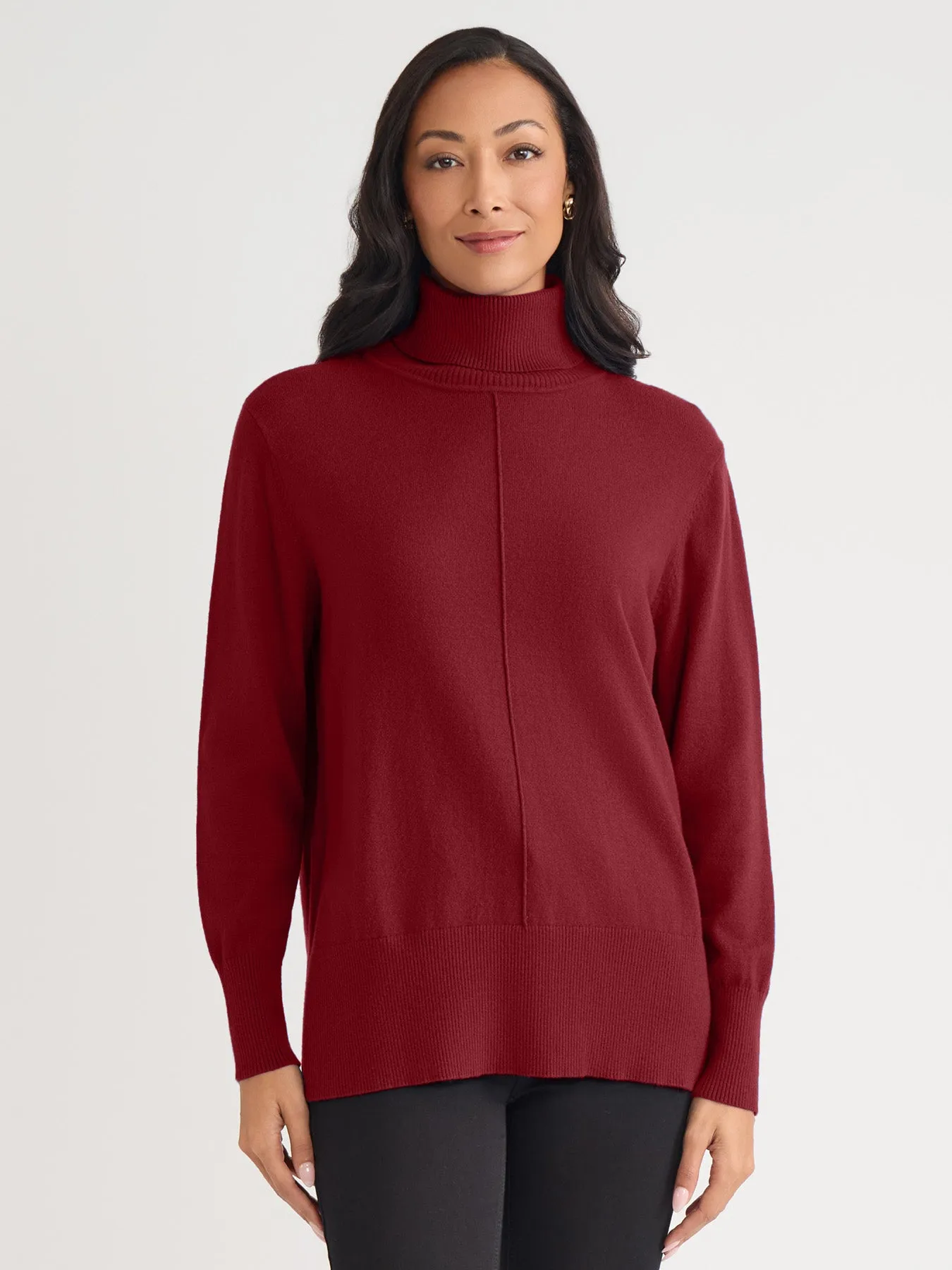 Pin Tuck Mock Neck Tunic sold by Jones New York