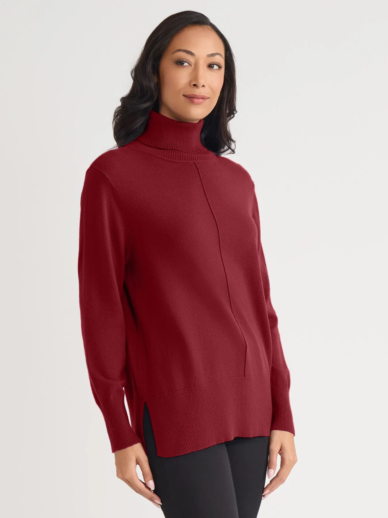 Pin Tuck Mock Neck Tunic sold by Jones New York product image thumbnail 2