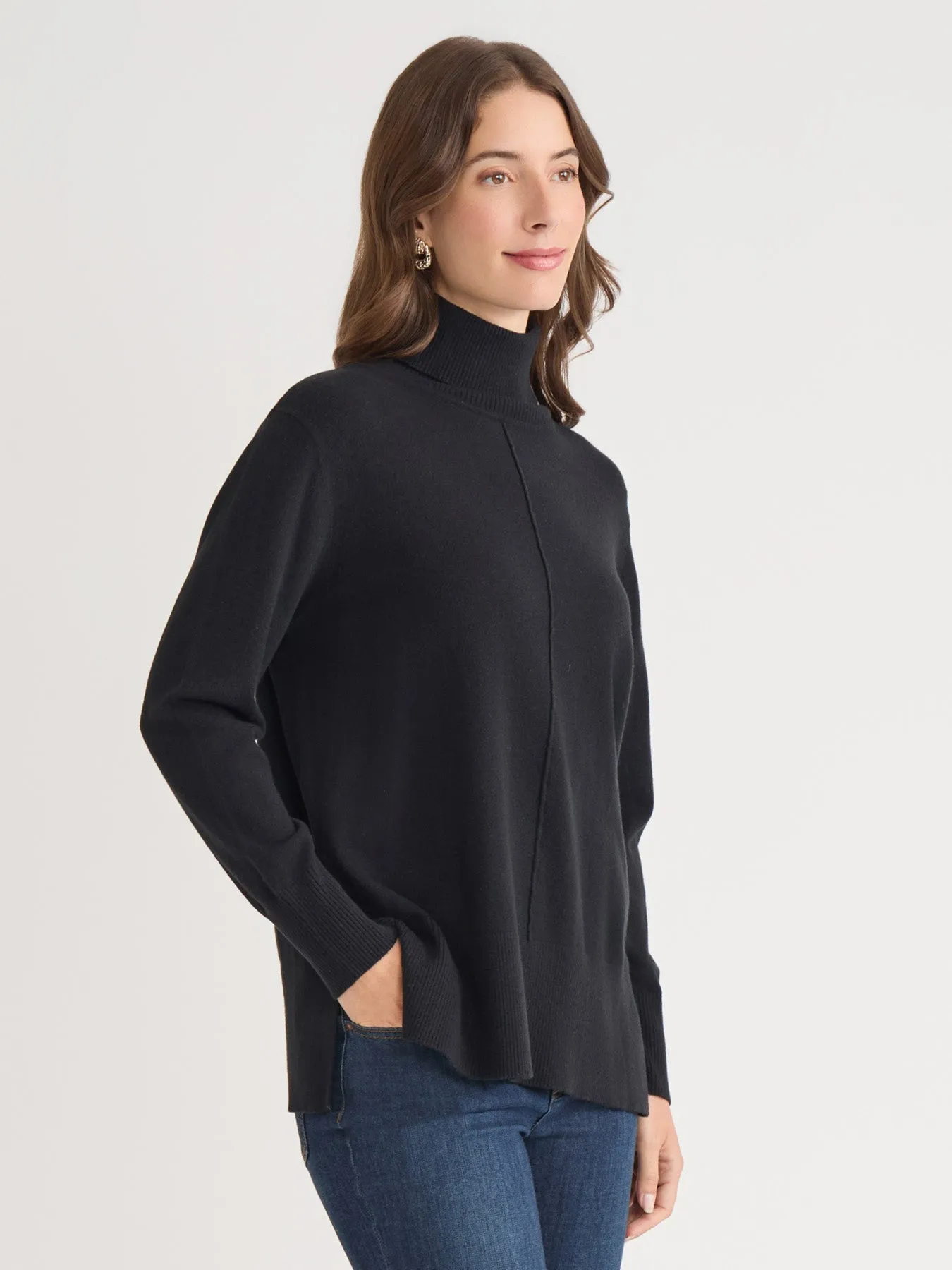 Pin Tuck Mock Neck Tunic sold by Jones New York product image thumbnail 2