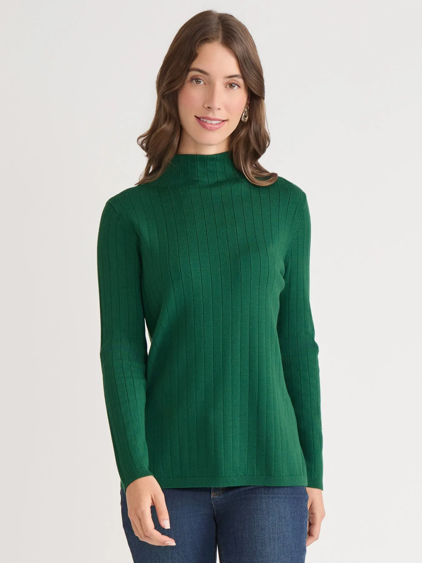 Wide Rib Funnel Neck Top sold by Jones New York