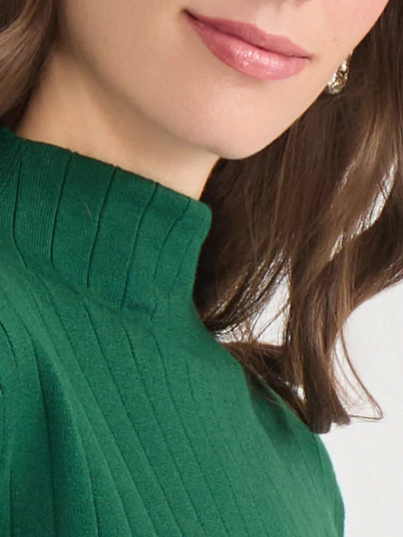 Wide Rib Funnel Neck Top sold by Jones New York product image thumbnail 3