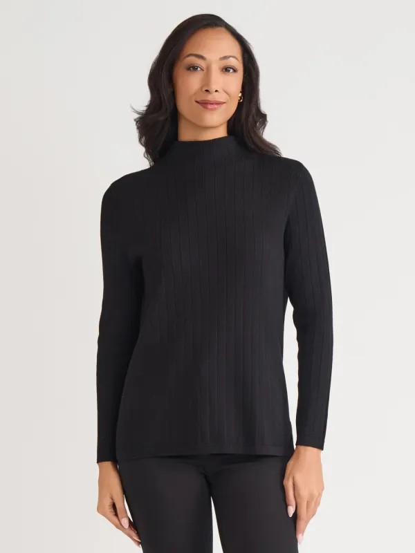 Wide Rib Funnel Neck Top sold by Jones New York