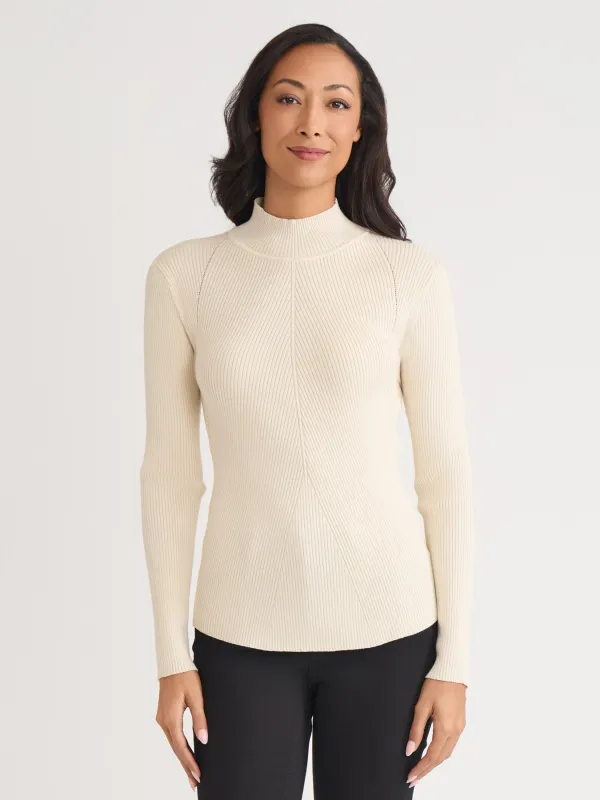 Ribbed Mock Neck Sweater sold by Jones New York