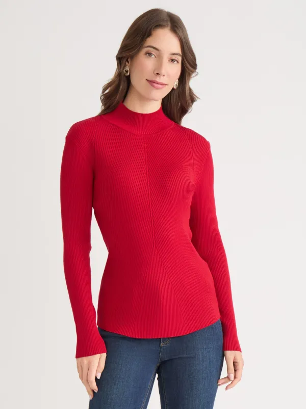 Ribbed Mock Neck Sweater sold by Jones New York