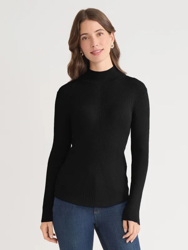 Ribbed Mock Neck Sweater sold by Jones New York