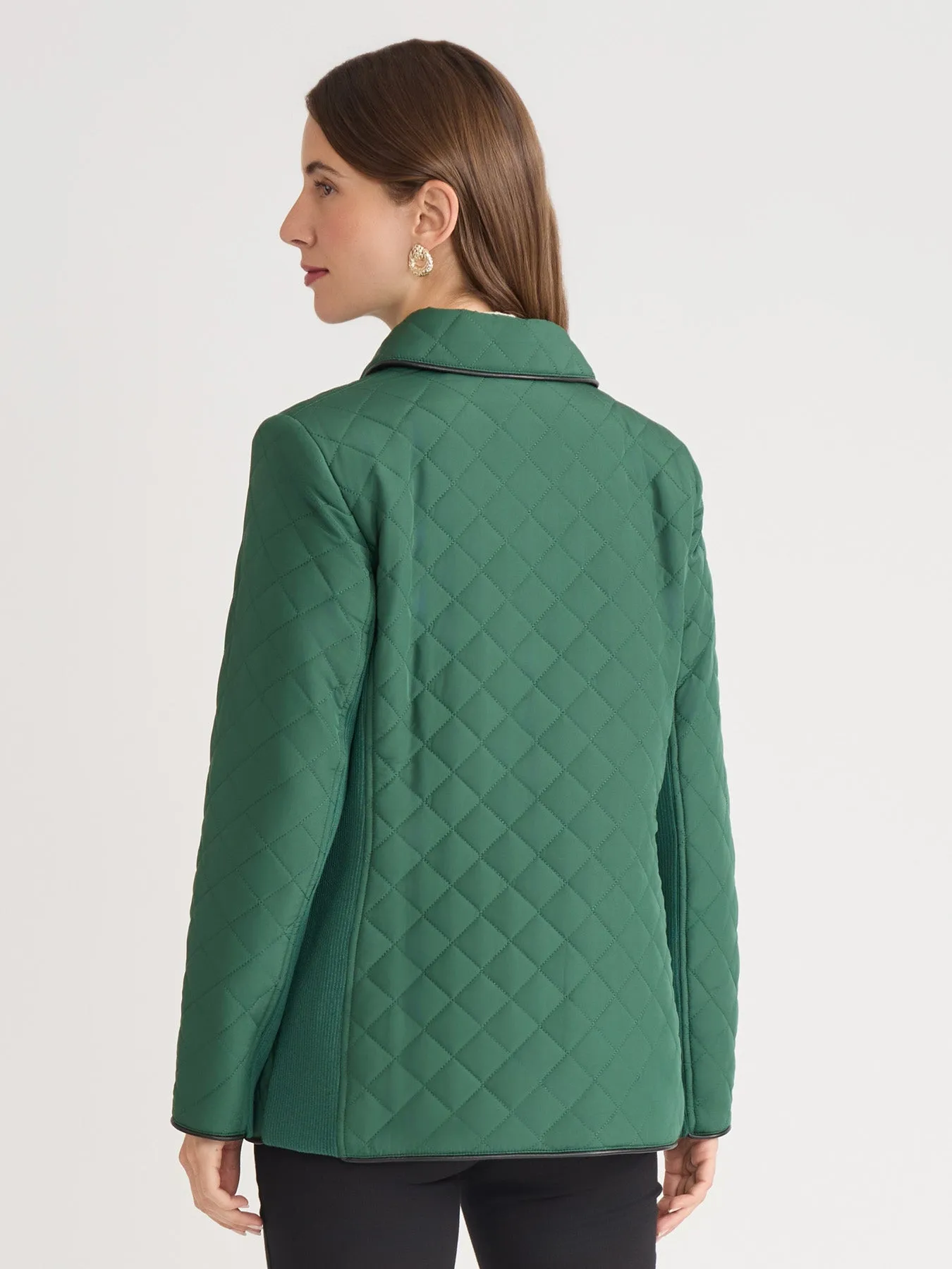 Plus Quilted Snap Front Jacket sold by Jones New York product image thumbnail 4