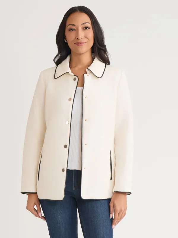 Petite Quilted Snap Front Jacket sold by Jones New York