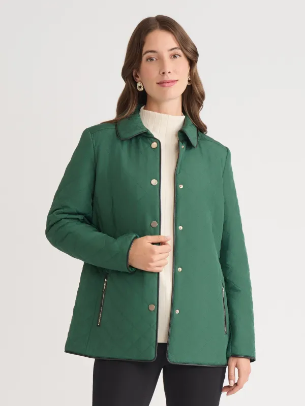 Quilted Snap Front Jacket sold by Jones New York
