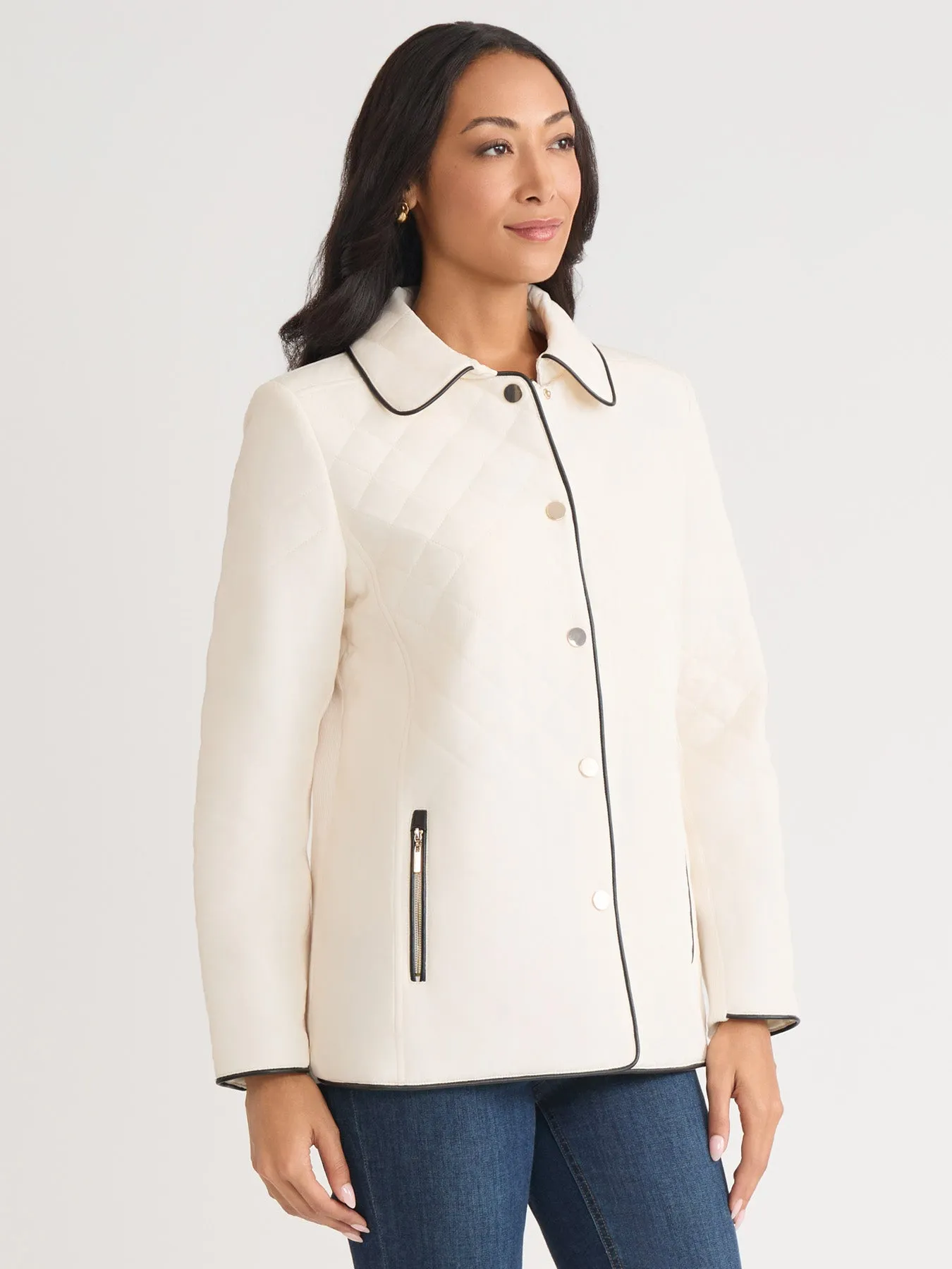 Quilted Snap Front Jacket sold by Jones New York product image thumbnail 2