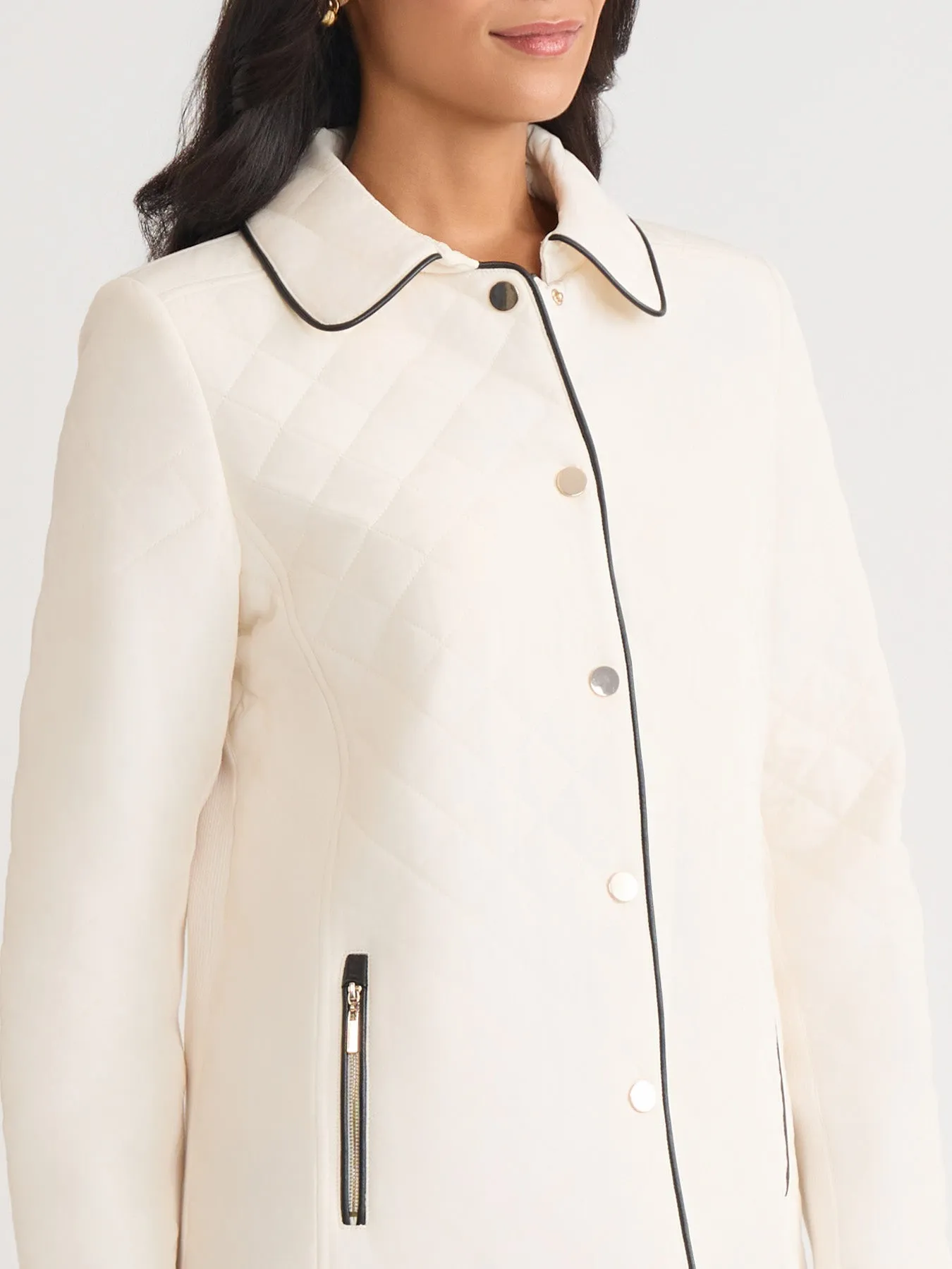 Quilted Snap Front Jacket sold by Jones New York product image thumbnail 3