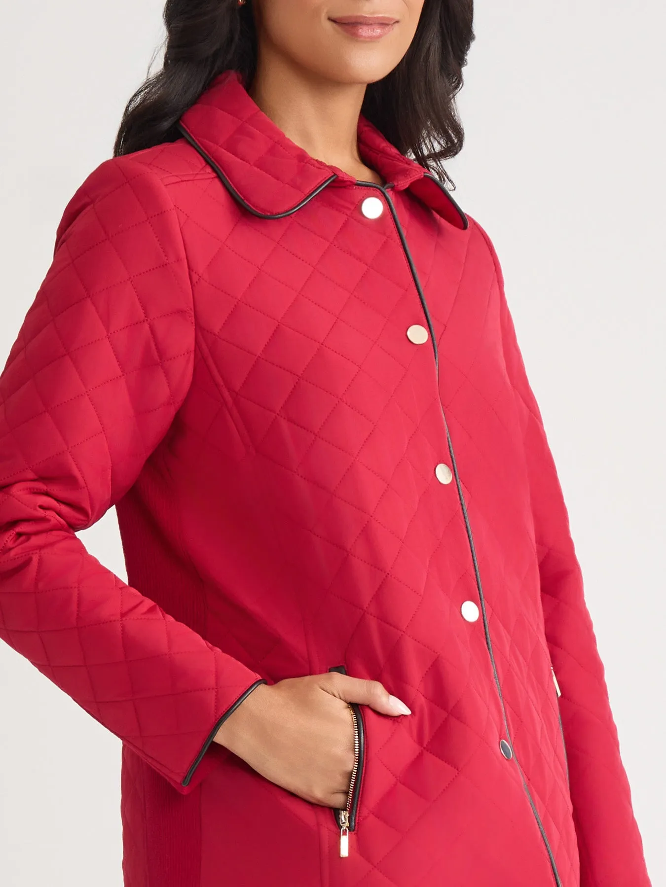 Quilted Snap Front Jacket sold by Jones New York product image thumbnail 3