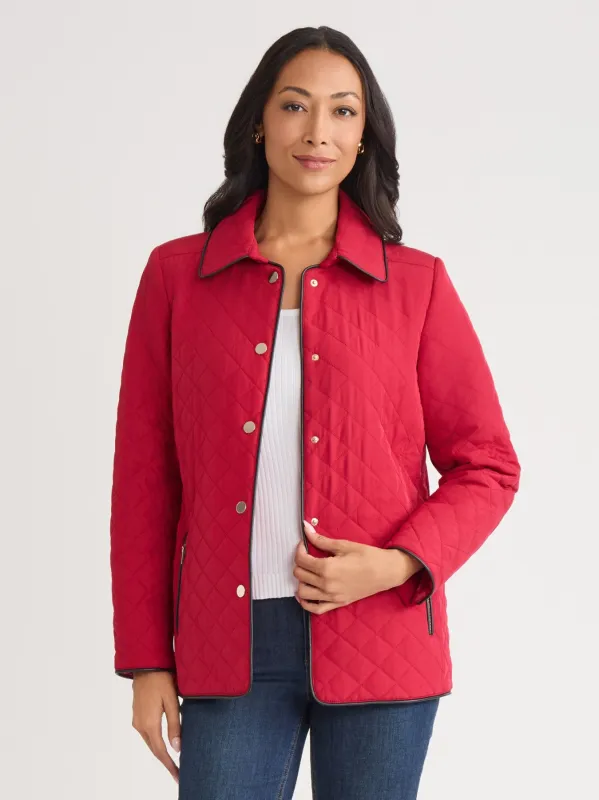 Quilted Snap Front Jacket sold by Jones New York