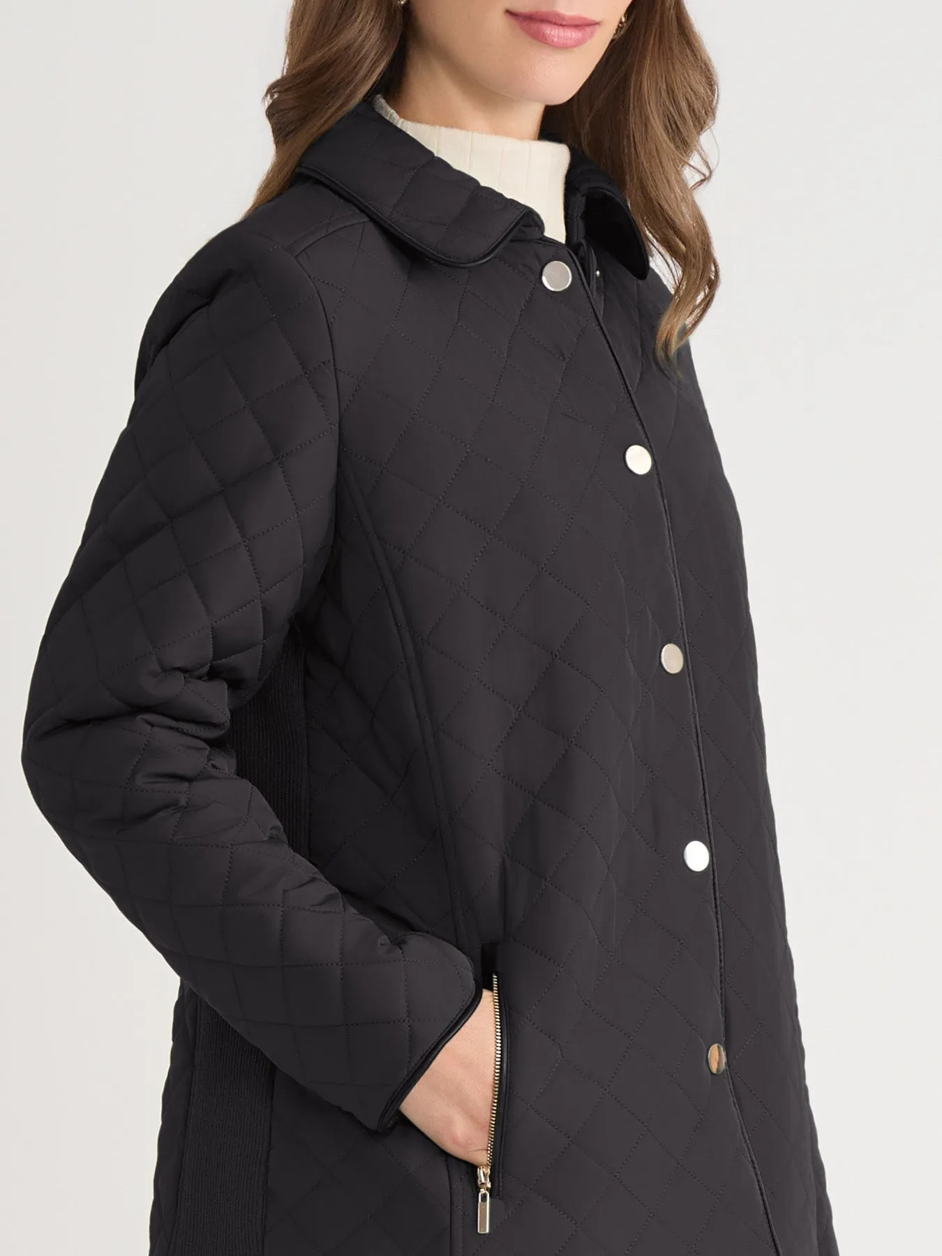 Quilted Snap Front Jacket sold by Jones New York product image thumbnail 3
