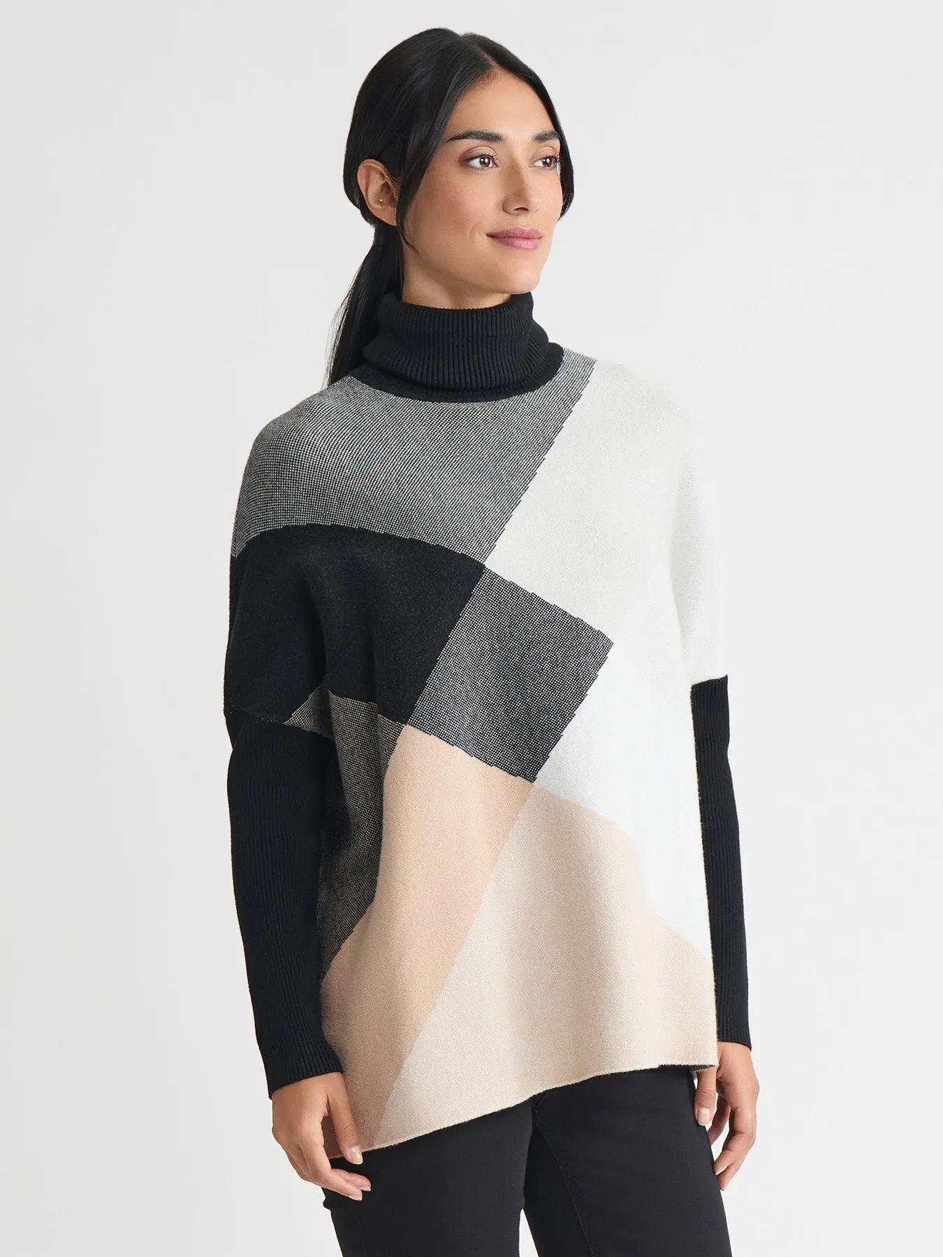 Turtleneck Colorblock Pullover Sweater sold by Jones New York product image thumbnail 3