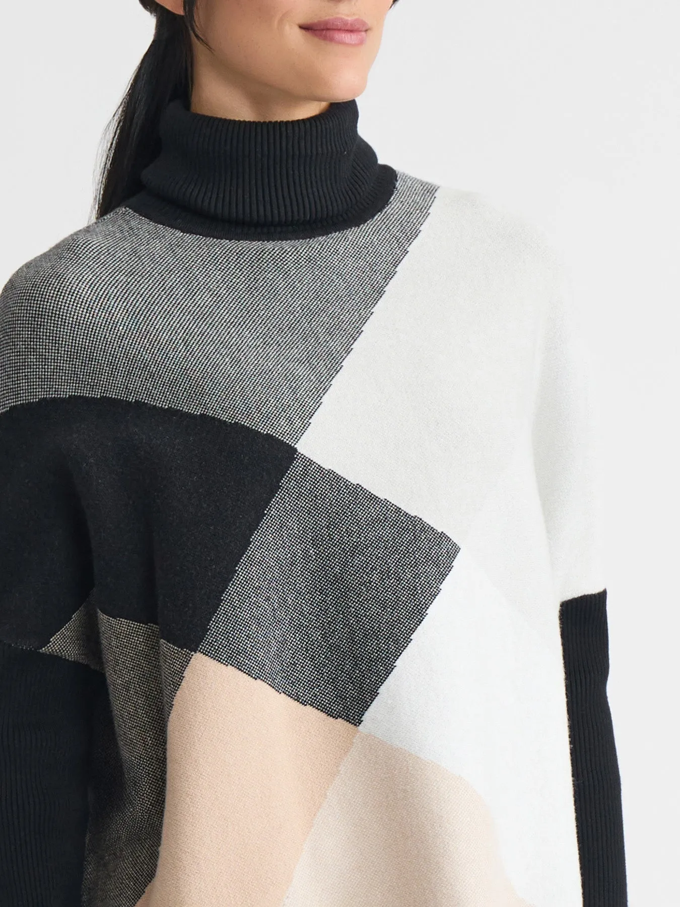Turtleneck Colorblock Pullover Sweater sold by Jones New York product image thumbnail 4