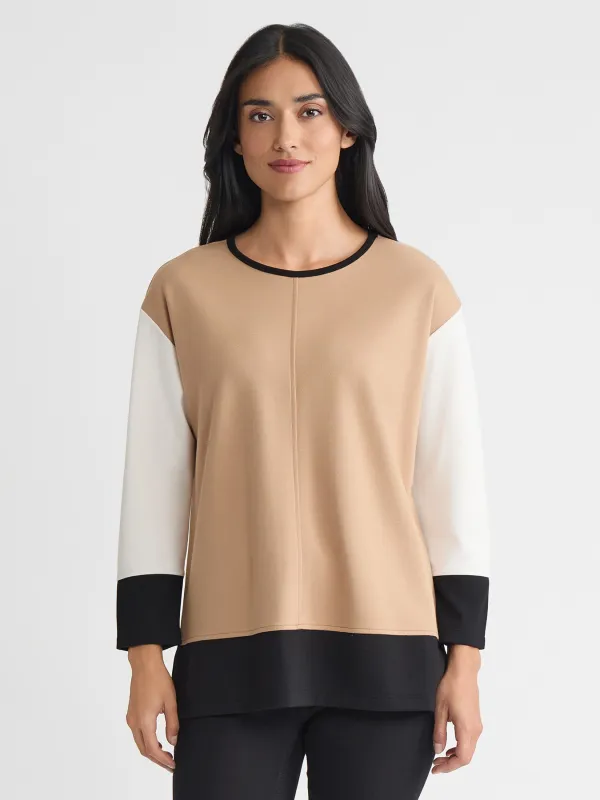 Seam Detail Dolman Tunic, Colorblock sold by Jones New York