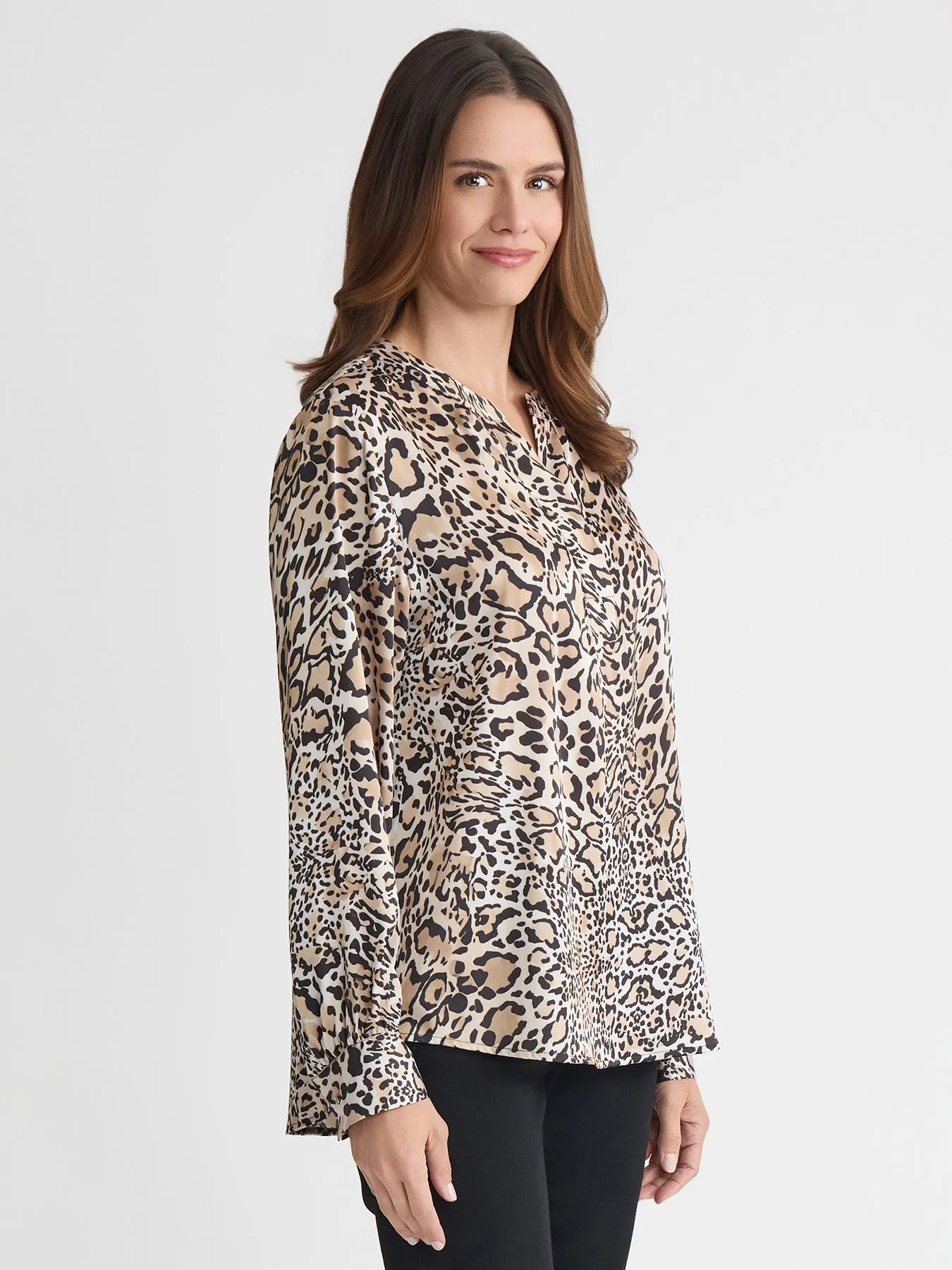 Long Sleeve Popover, Flat Satin sold by Jones New York product image thumbnail 2