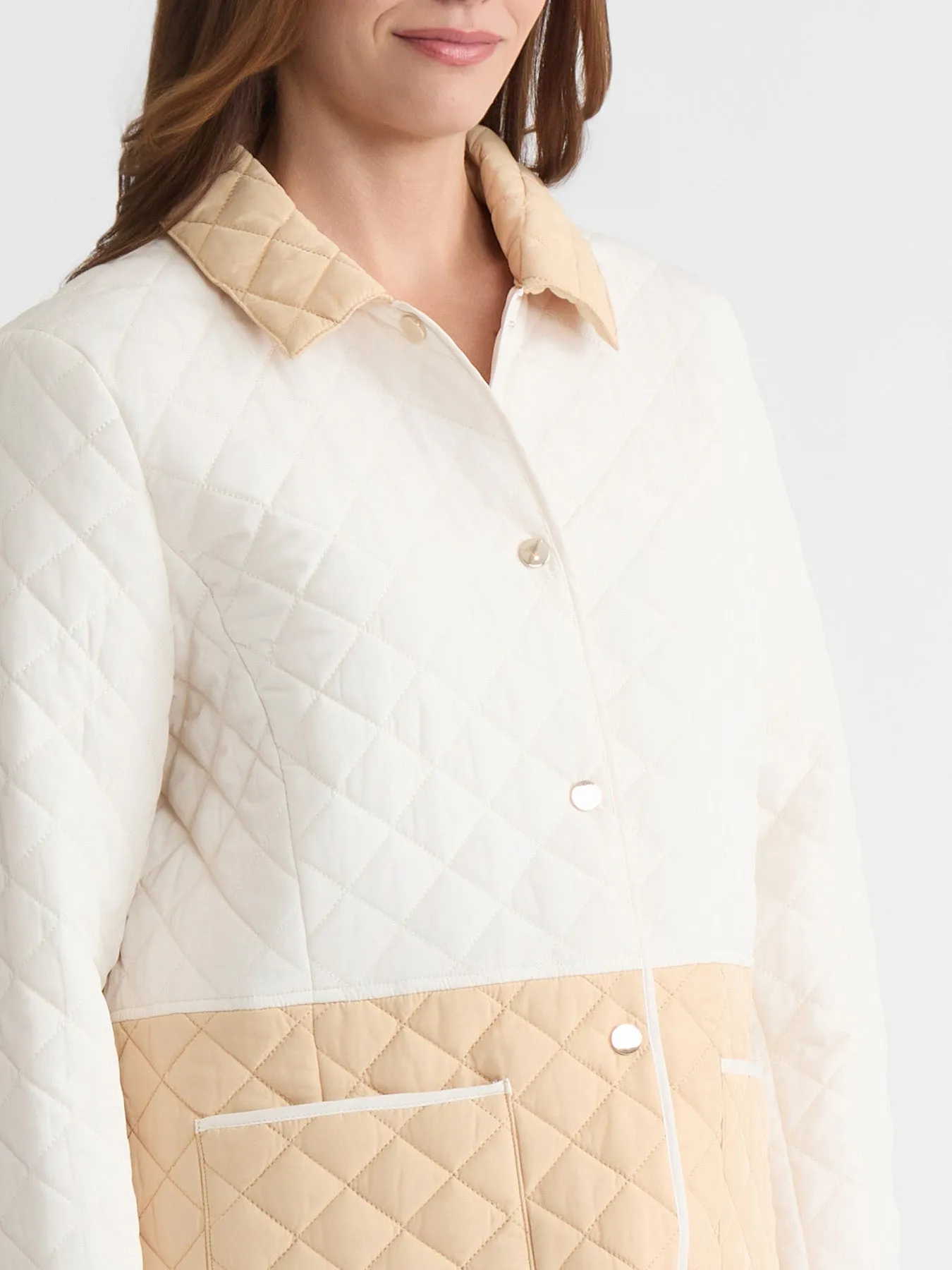 Petite Colorblock Quilted Jacket sold by Jones New York product image thumbnail 3