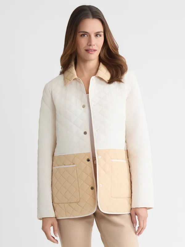 Petite Colorblock Quilted Jacket sold by Jones New York