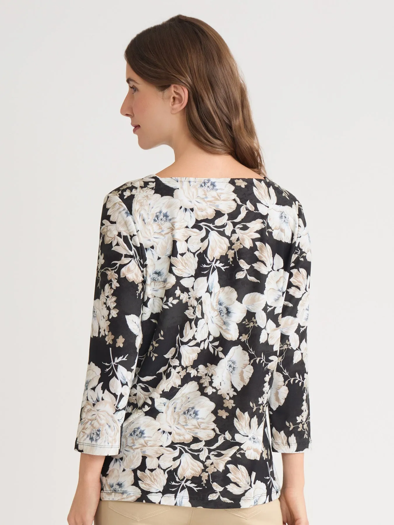 Floral Square Neck Top, Everyday Knit sold by Jones New York product image thumbnail 4