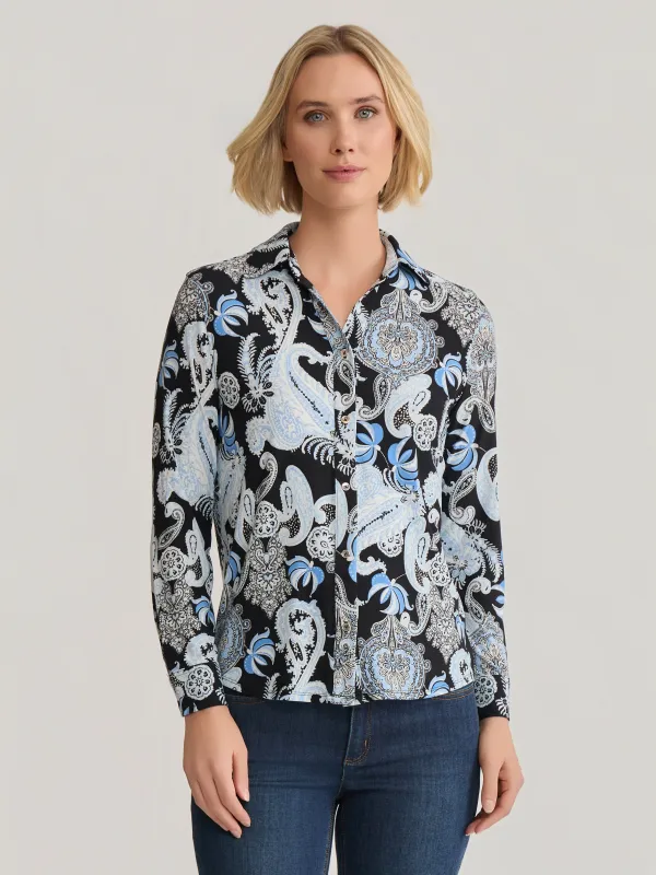 Button-Front Top, Everyday Knit sold by Jones New York