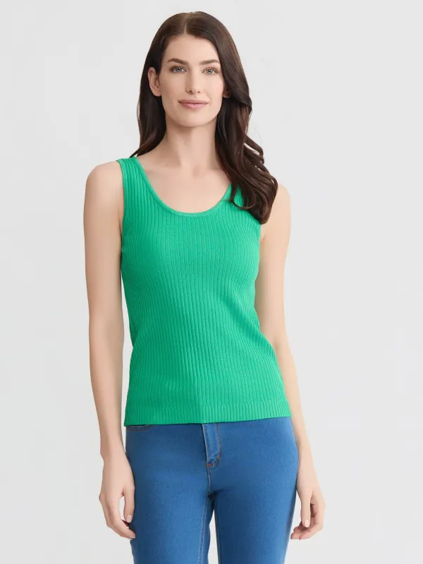 Sutton Scoop Neck Tank Top sold by Jones New York