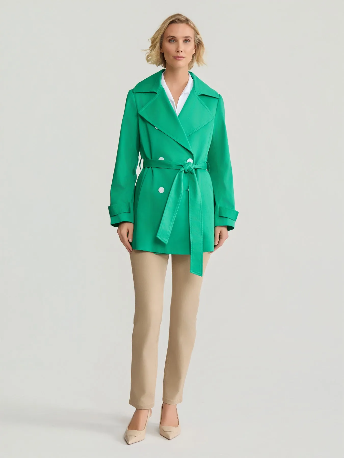 Double Breasted Trench Coat, Stretch Sateen sold by Jones New York product image thumbnail 5