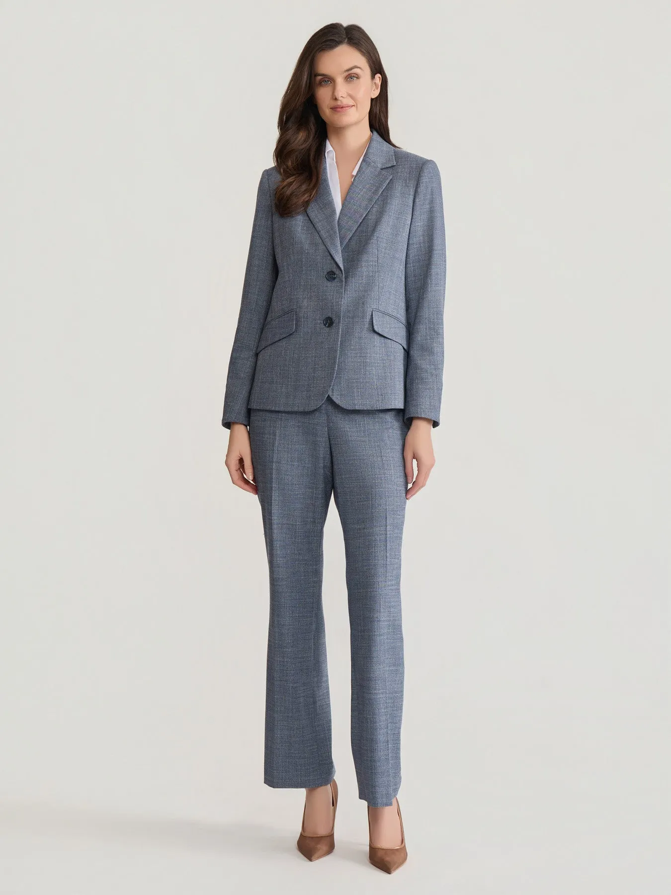 Two Button Notch Collar Jacket, Melange sold by Jones New York product image thumbnail 5