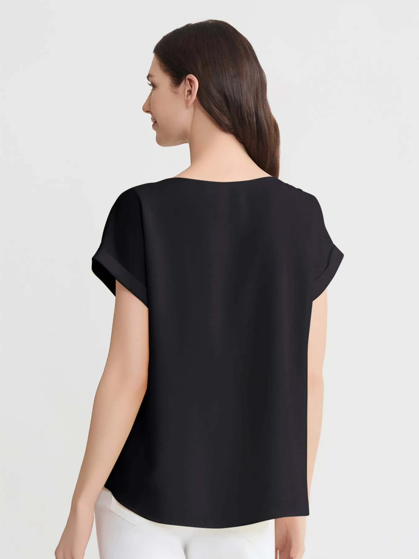 Side Button Blouse, Jasper Crepe sold by Jones New York product image thumbnail 4