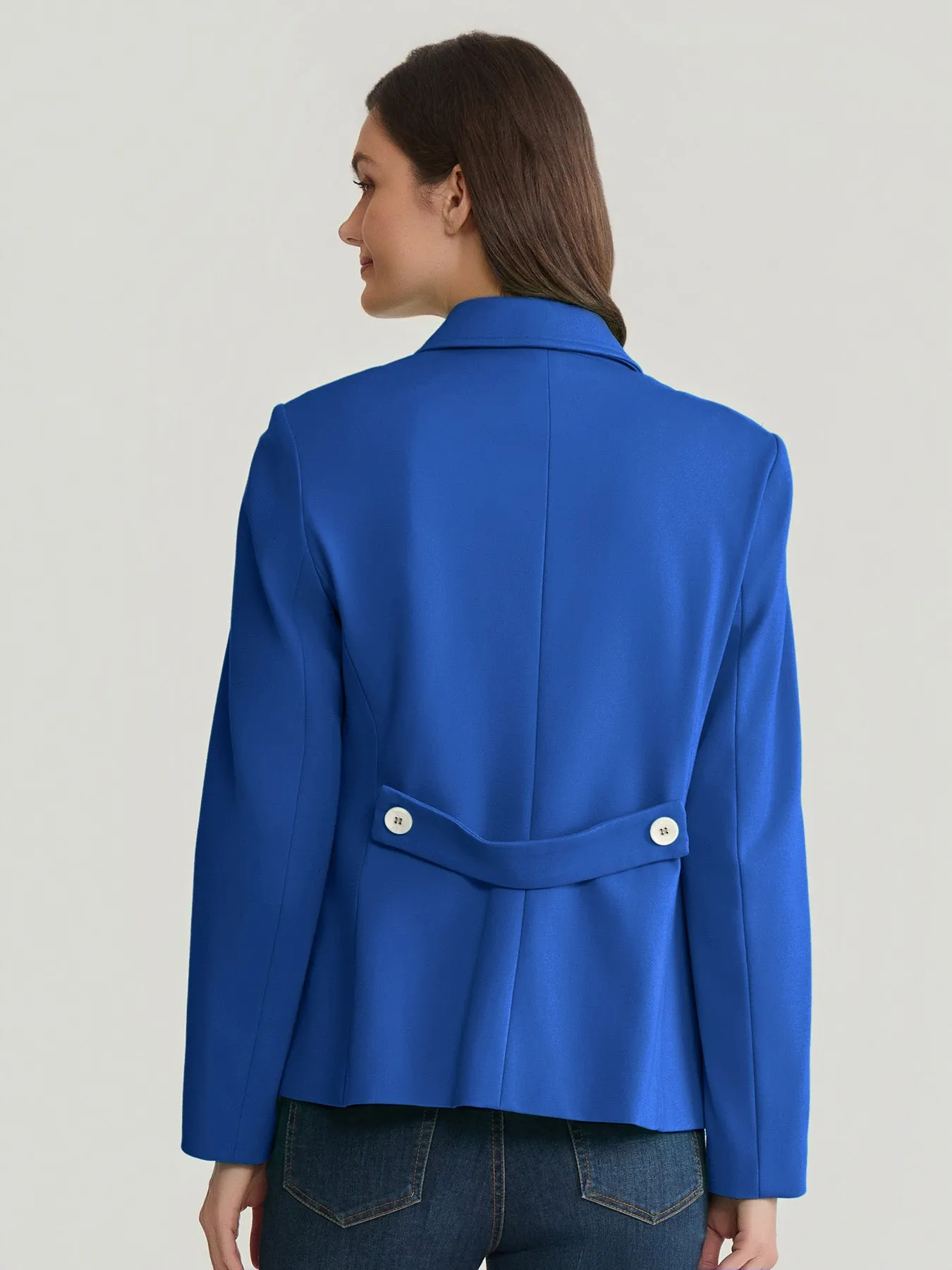 Plus Faux Double Breasted Jacket with Back Tab sold by Jones New York product image thumbnail 3