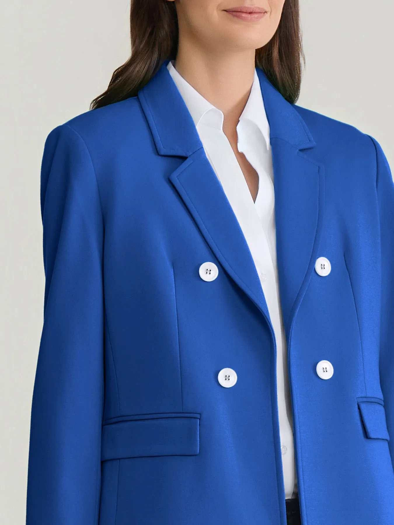 Plus Faux Double Breasted Jacket with Back Tab sold by Jones New York product image thumbnail 2