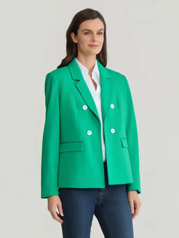 Faux Double Breasted Jacket with Back Tab made by Jones New York