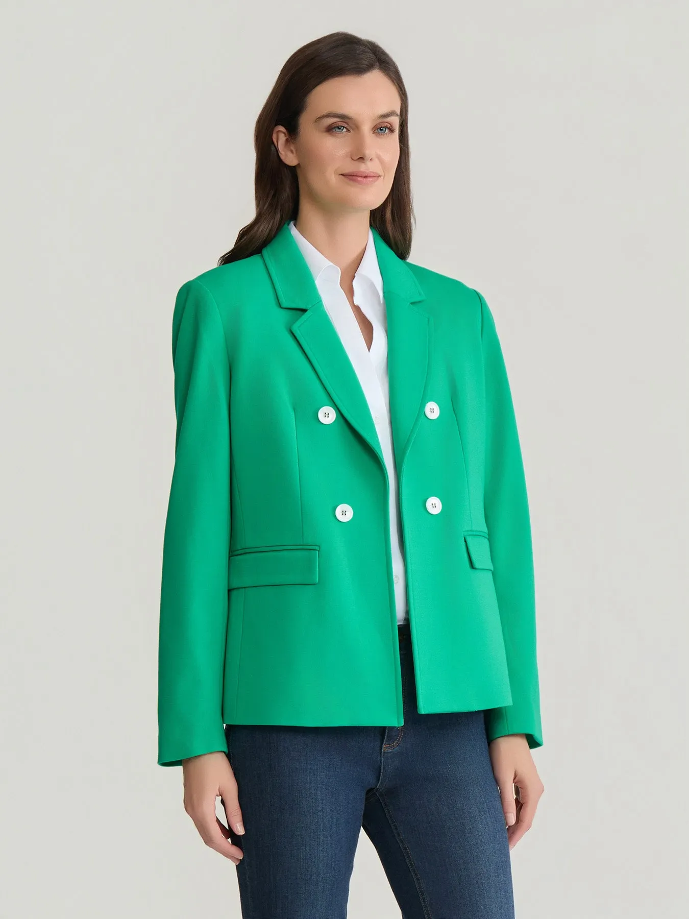 Faux Double Breasted Jacket with Back Tab sold by Jones New York