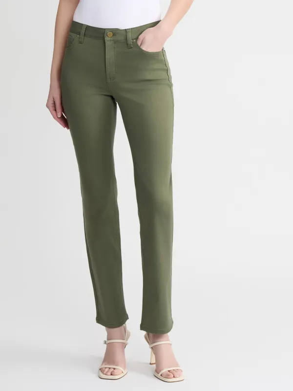 Lexington Straight Leg Jeans, Fatigue Green made by Jones New York