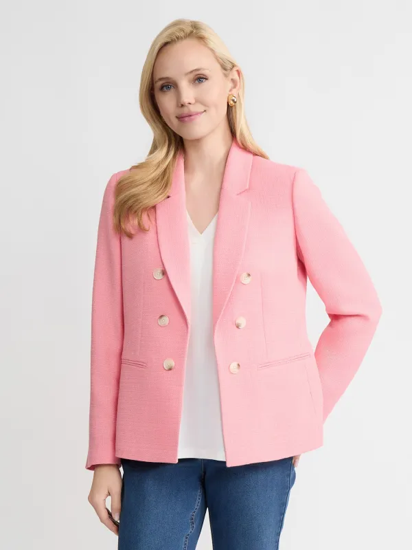 Petite Faux Double Breasted Jacket, Tweed made by Jones New York