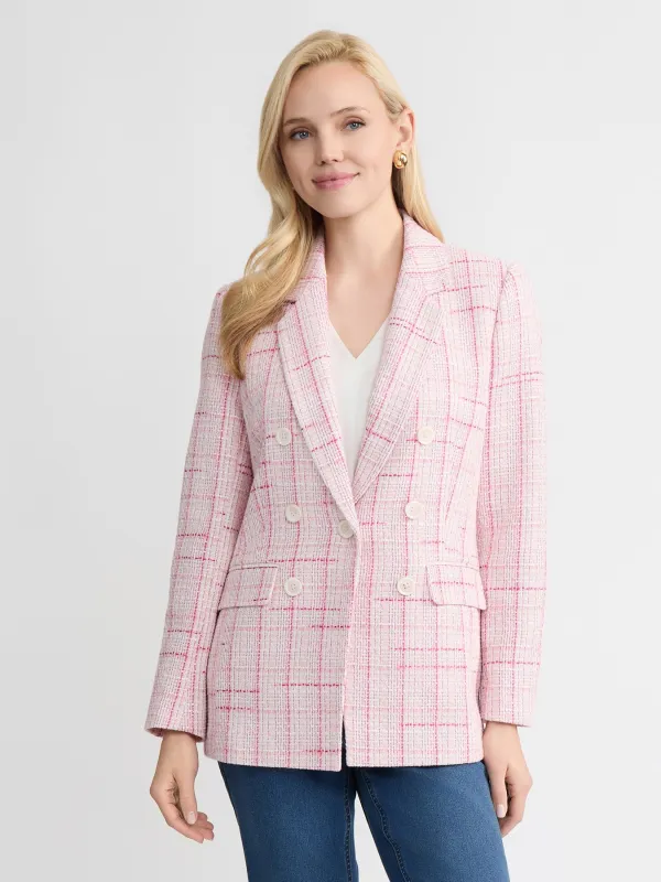 Petite Notch Collar Jacket, Tweed made by Jones New York