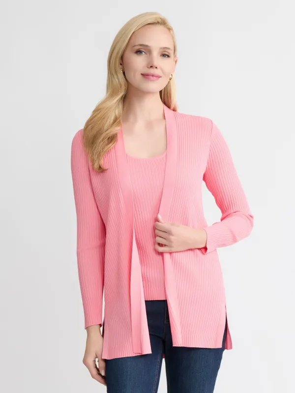 Sutton Cardigan, Ribbed Knit made by Jones New York