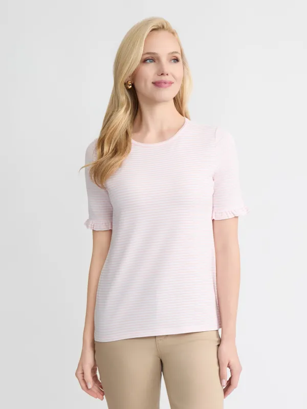 Elbow Ruffle Sleeve Top made by Jones New York