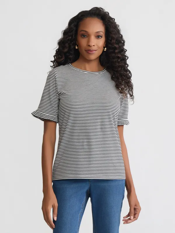 Elbow Ruffle Sleeve Top sold by Jones New York