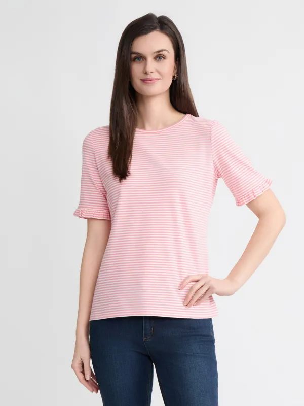 Elbow Ruffle Sleeve Top made by Jones New York