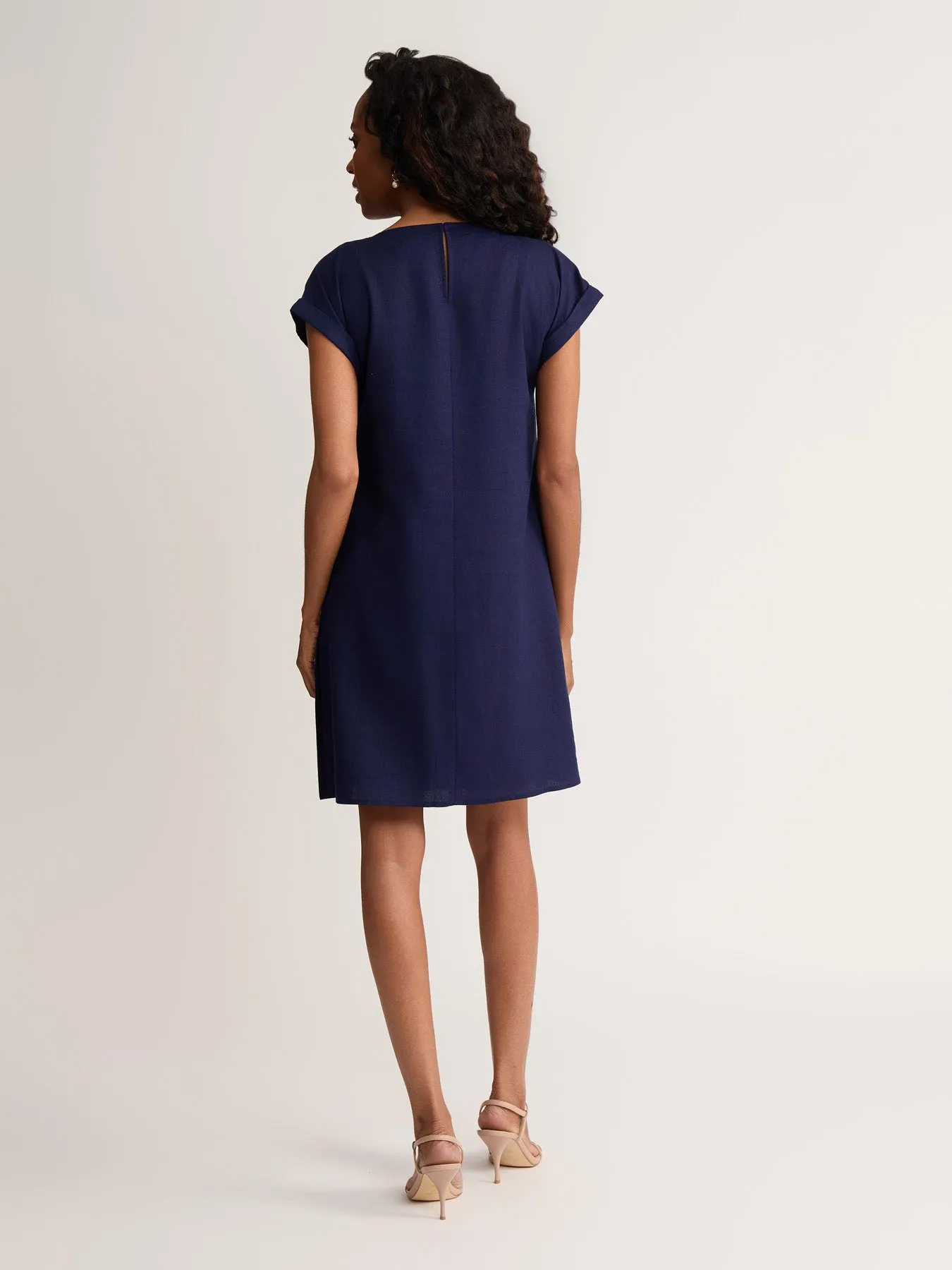 Plus Short Sleeve Swing Dress, Linen Viscose sold by Jones New York product image thumbnail 4