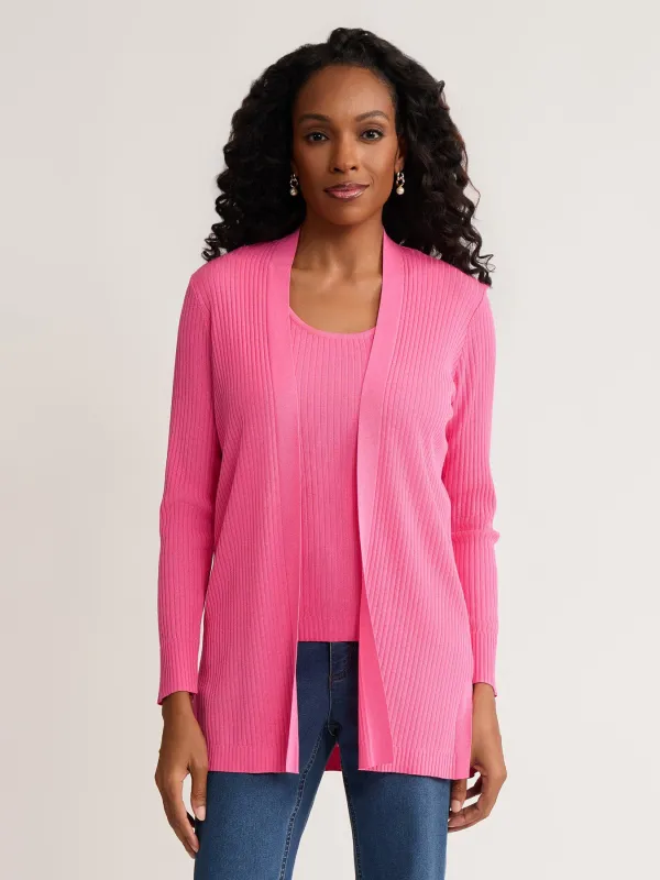 Sutton Cardigan, Ribbed Knit made by Jones New York