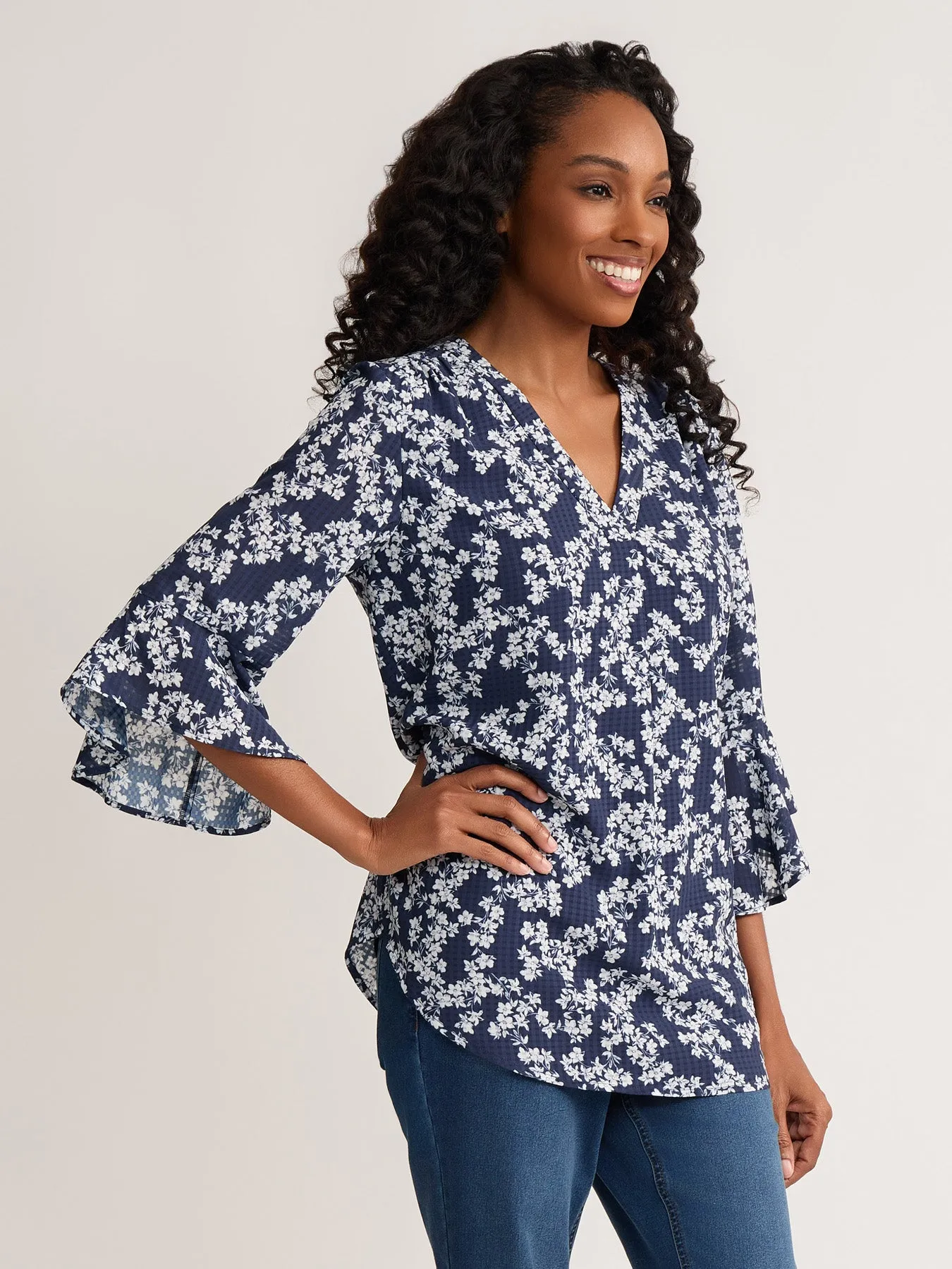 Flutter Sleeve Blouse sold by Jones New York product image thumbnail 2